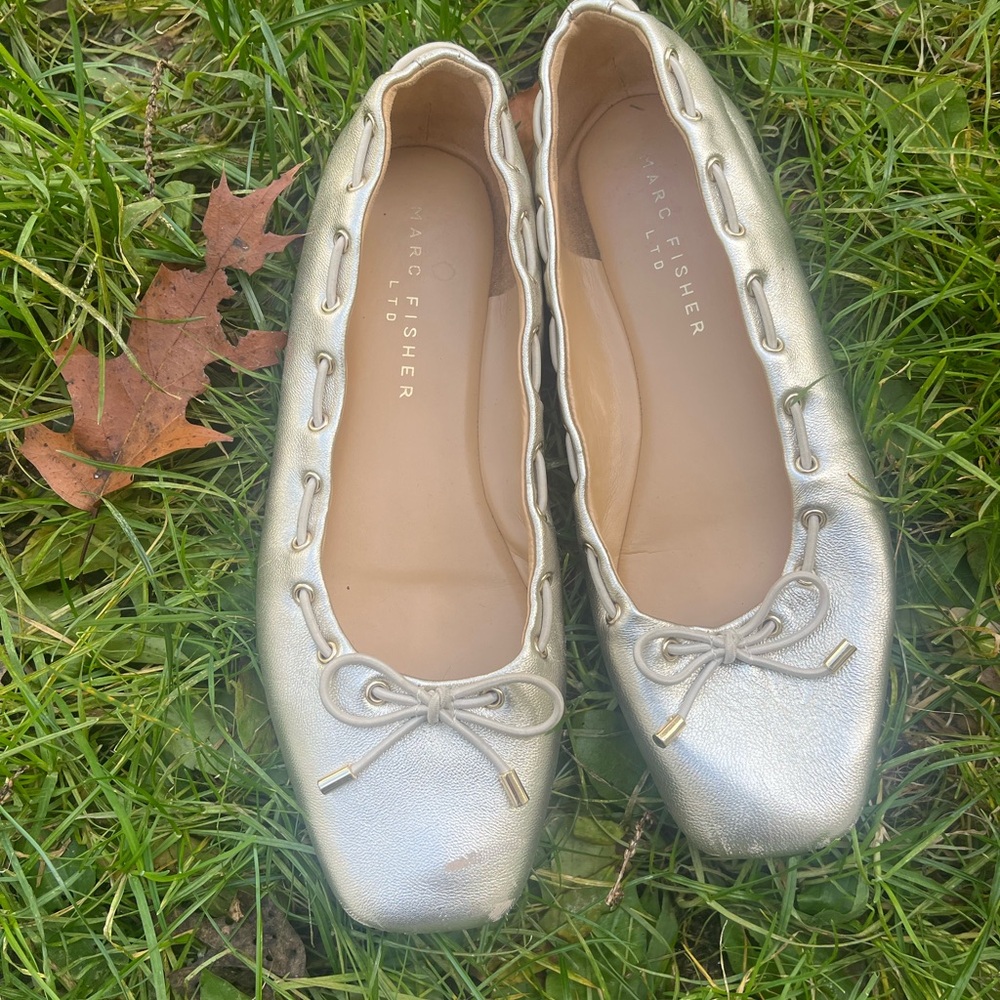 Marc Fisher Metallic Gold Loafers